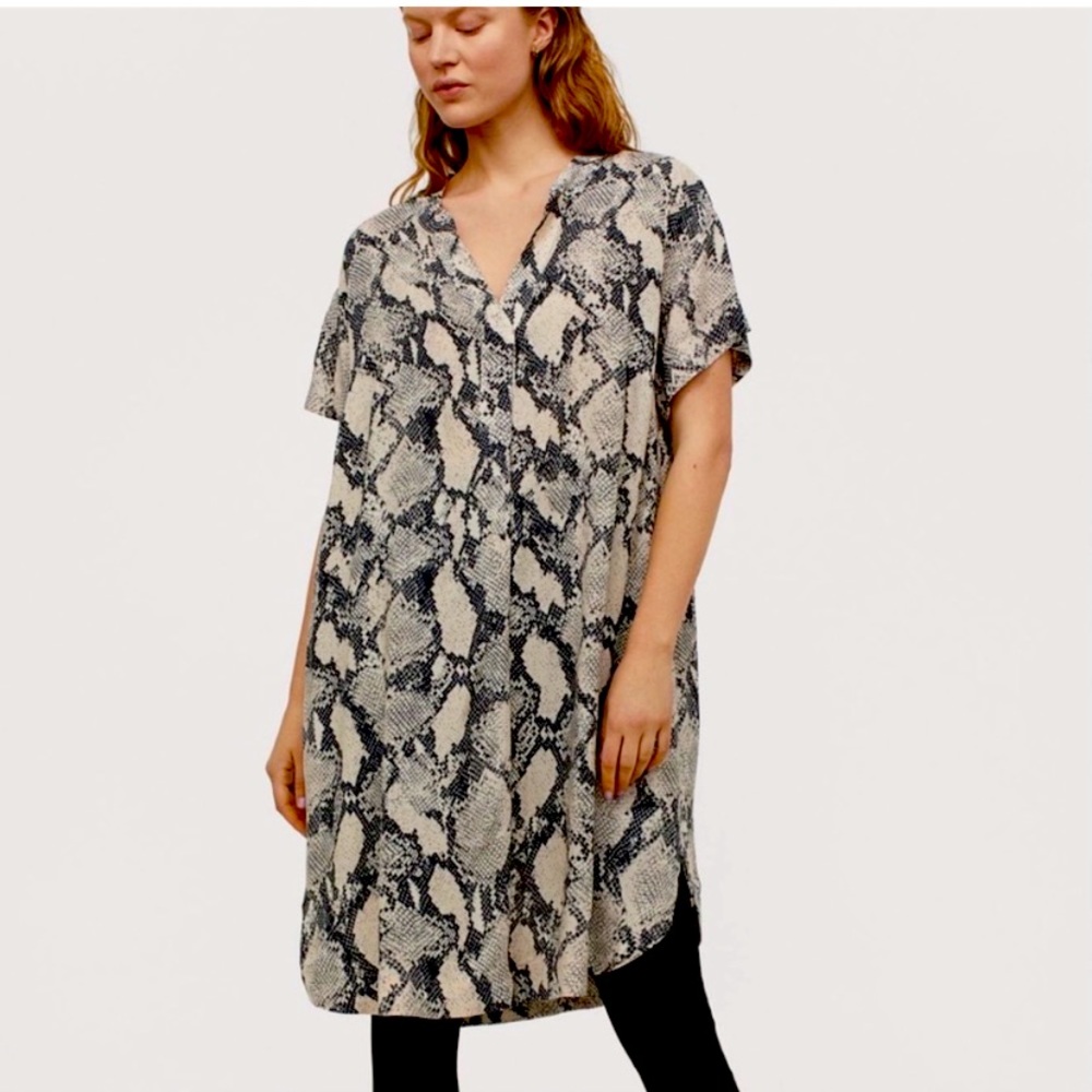 H&M snakeskin print dress